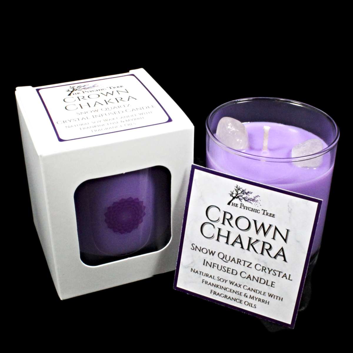Crown Chakra Crystal Infused Scented Candle