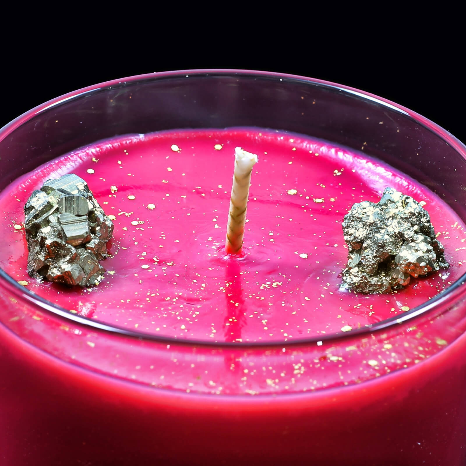 Gold Frankincense and Myrrh Crystal Infused Scented Candle