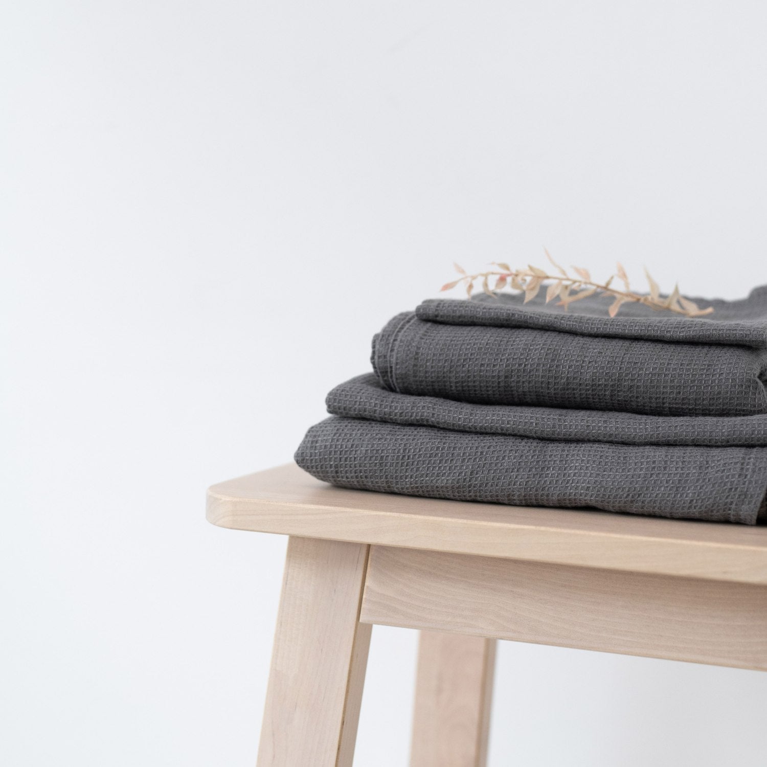 Fine Waffle Linen Bath Towel Set – Hypoallergenic & Absorbent by Linen Tales at www.brixbailey.com