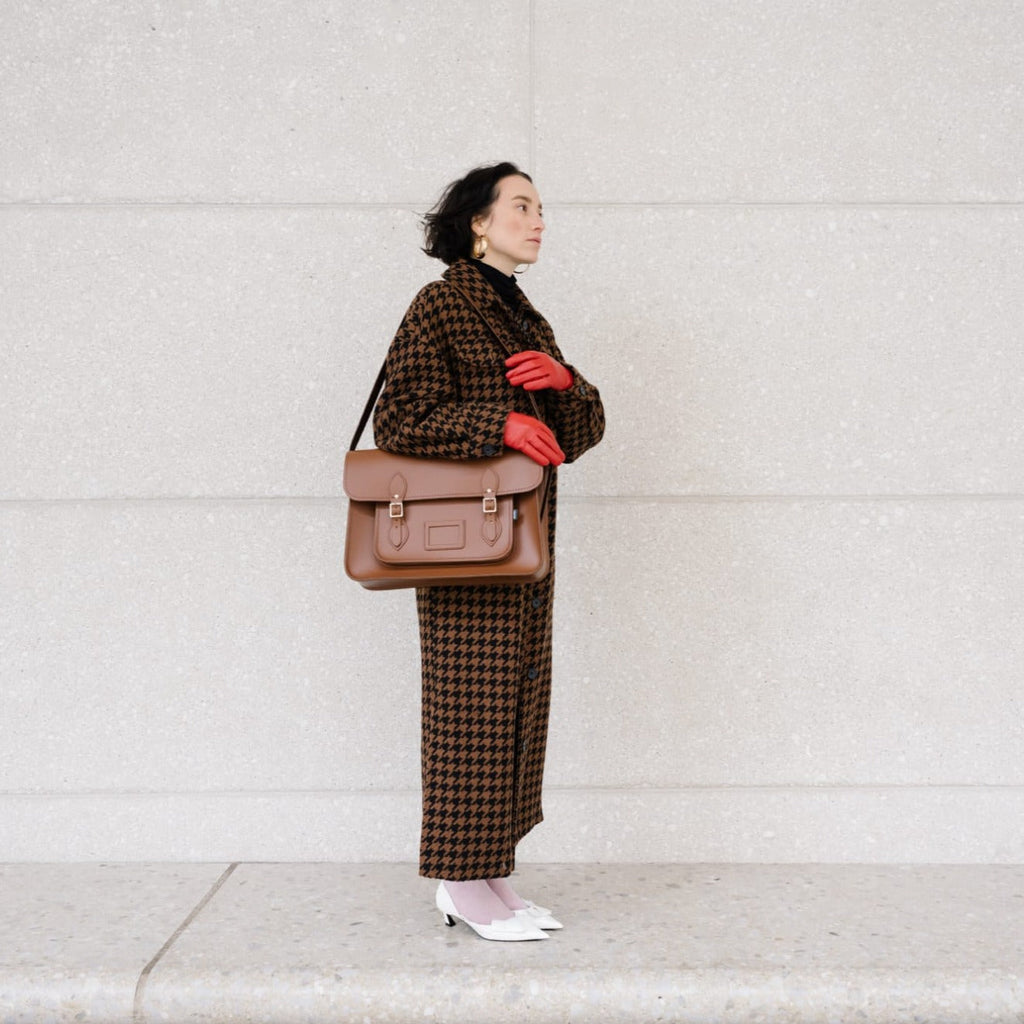 Handmade Leather Satchel in Chestnut