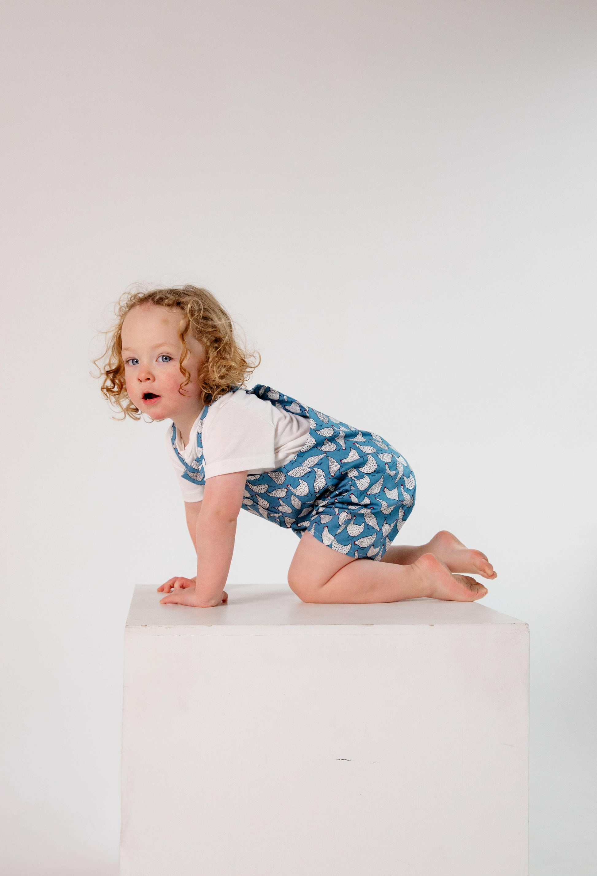 Chicken Cotton Dungaree Shorts
