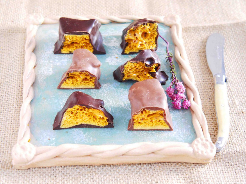 Handmade Cinder Toffee in 70 Percent Dark Chocolate 250g