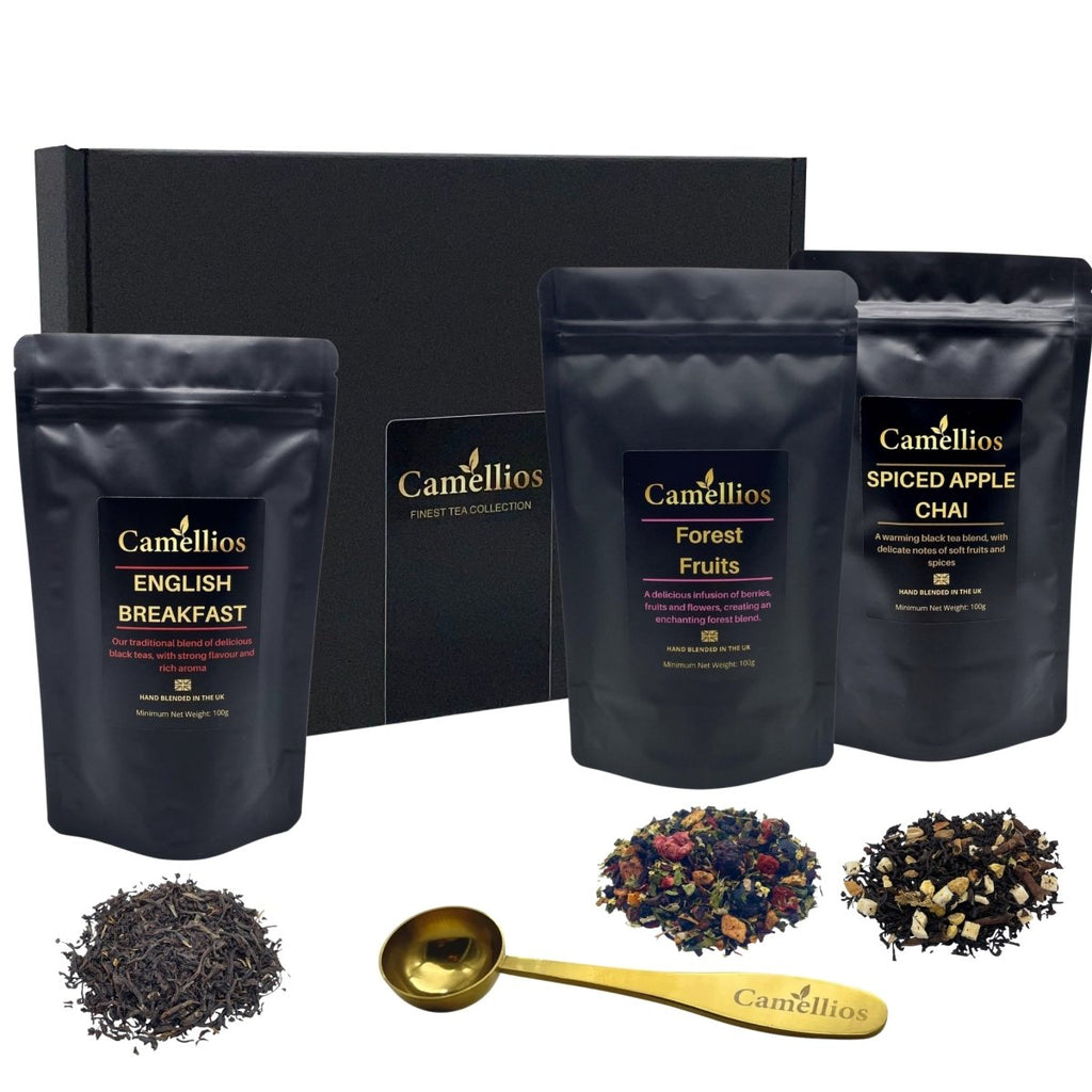 Luxury Loose Leaf Tea Gift Box with Gold Spoon