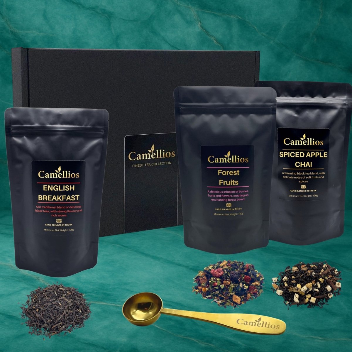 Luxury Loose Leaf Tea Gift Box with Gold Spoon