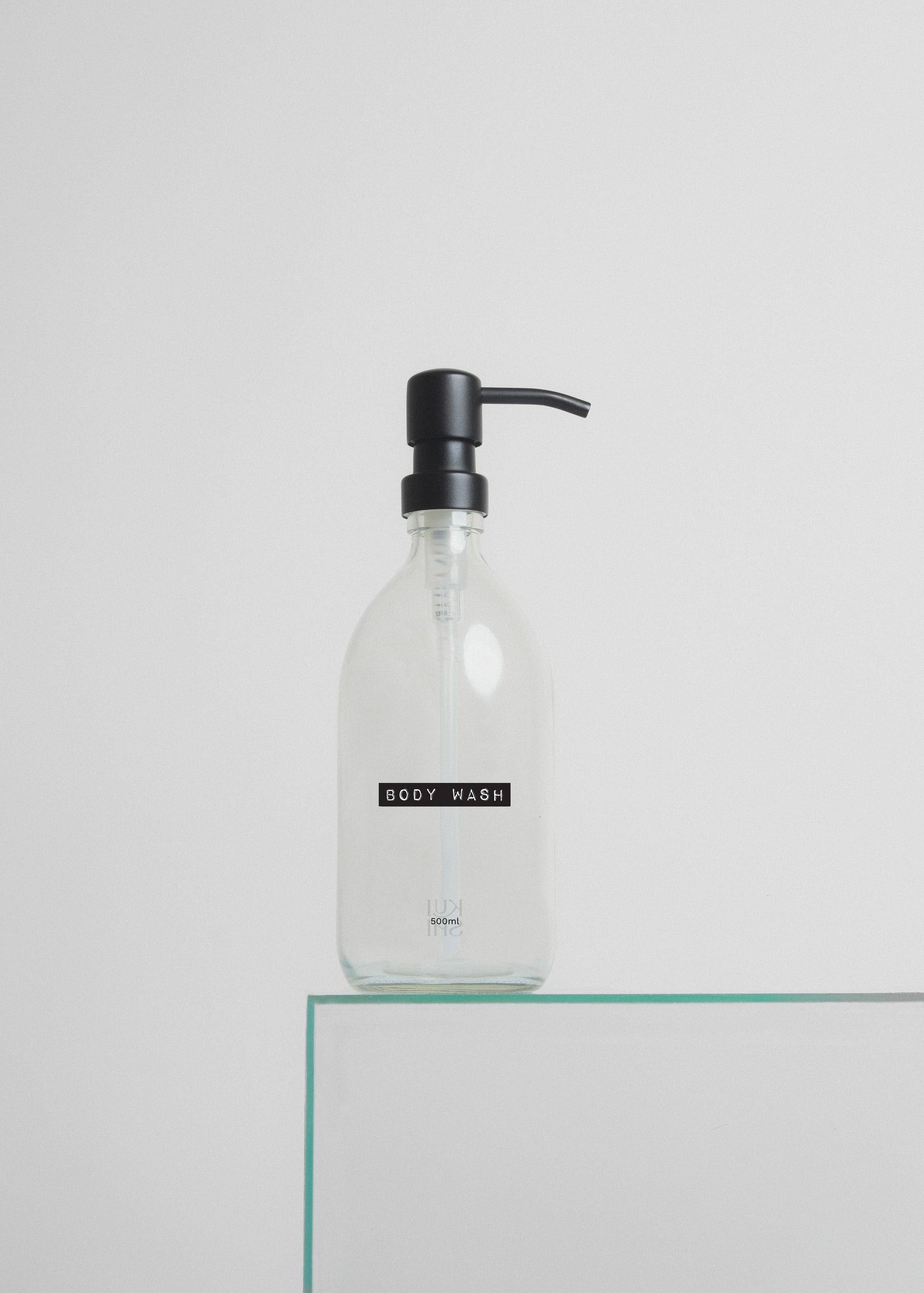 Vintage Clear Glass Dispenser Bottle 500ml