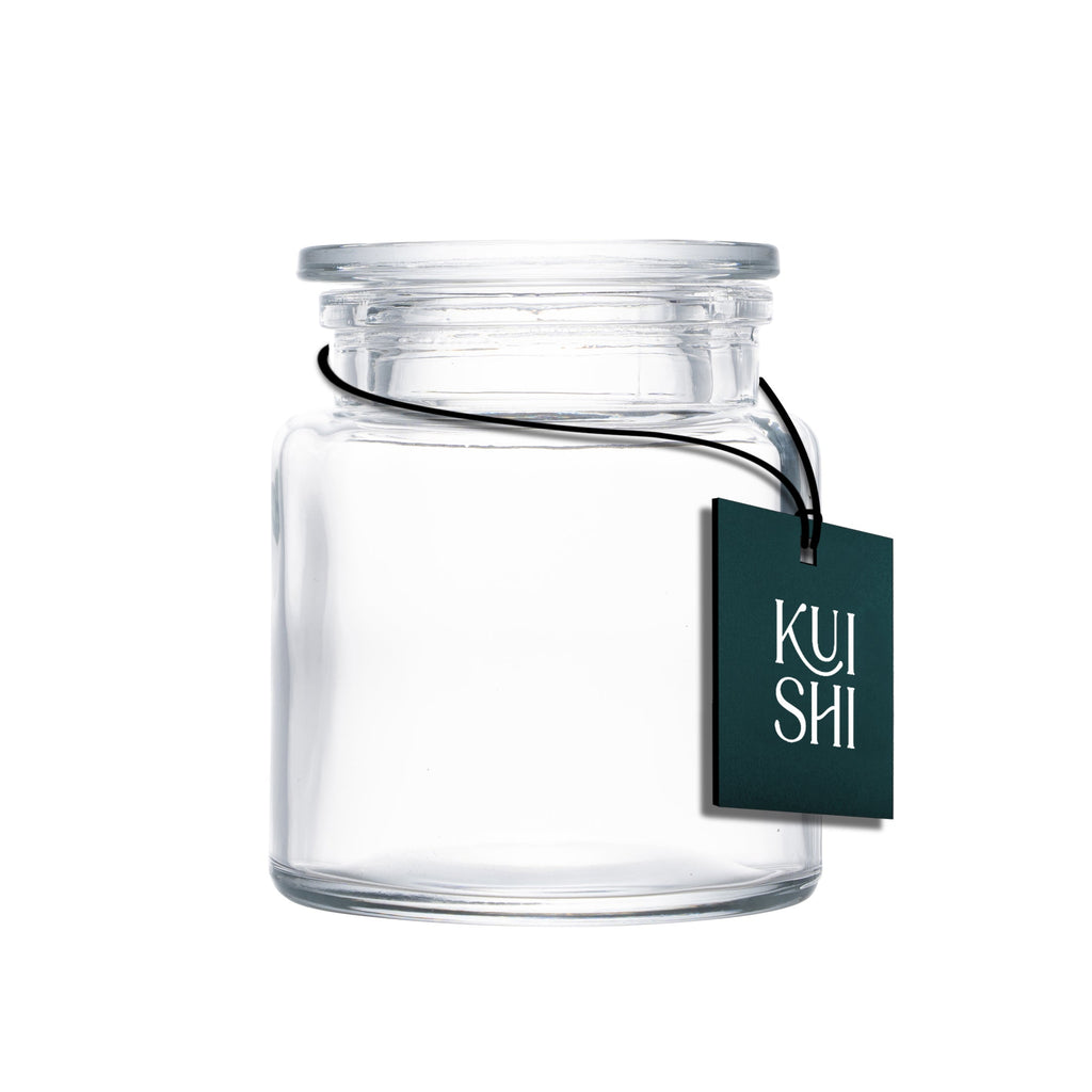 Amber Glass Bathroom Storage Jars