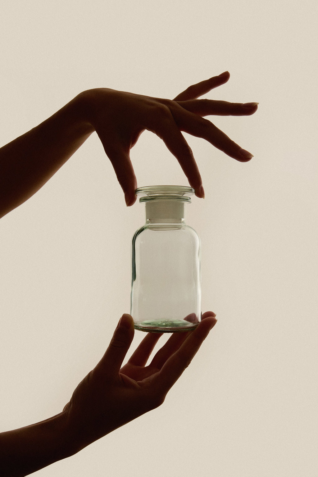 Clear Glass Apothecary Jars with Lids
