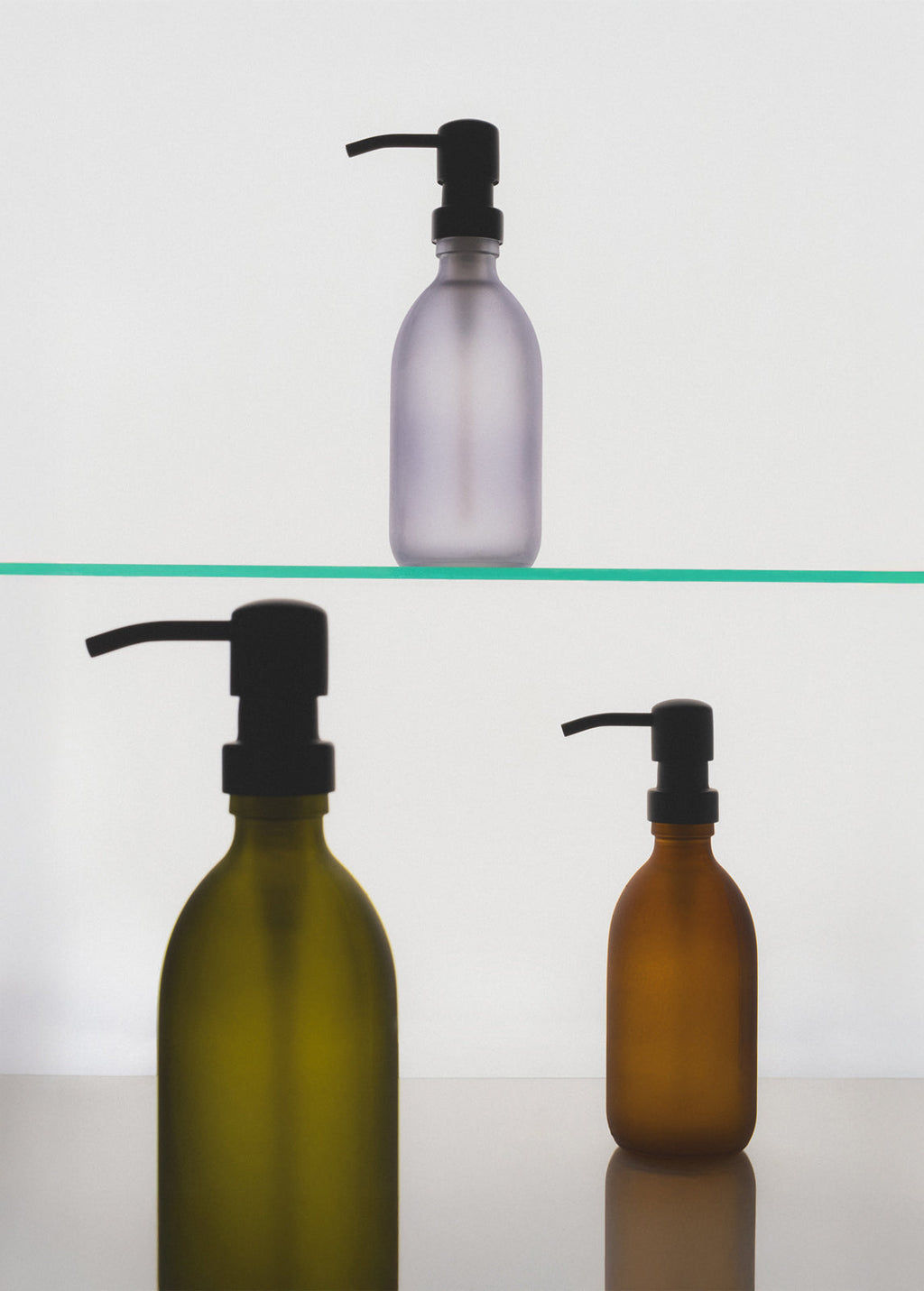 Grey Soap Dispenser with Stainless Steel Pump