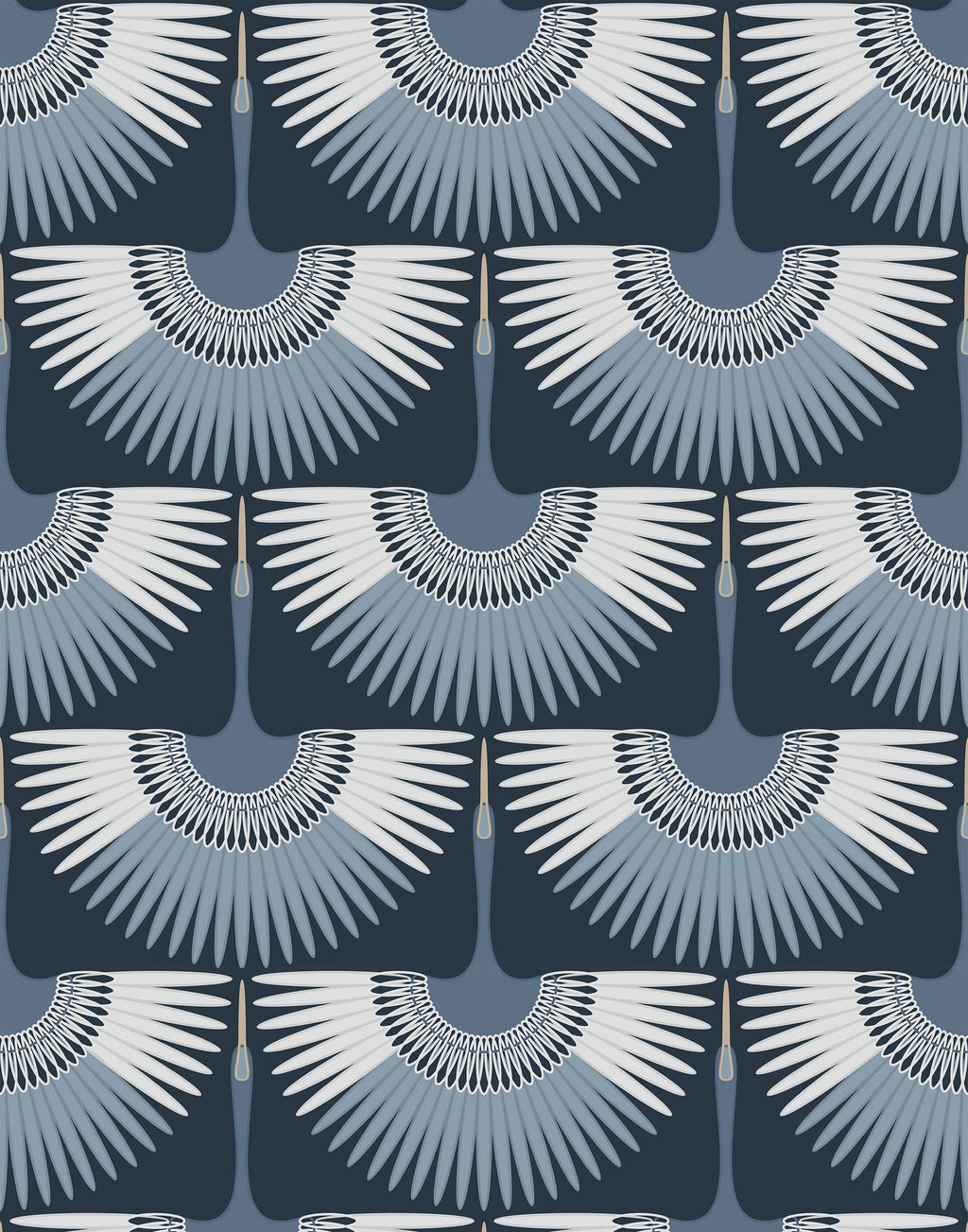 Art Deco Crane Wallpaper
