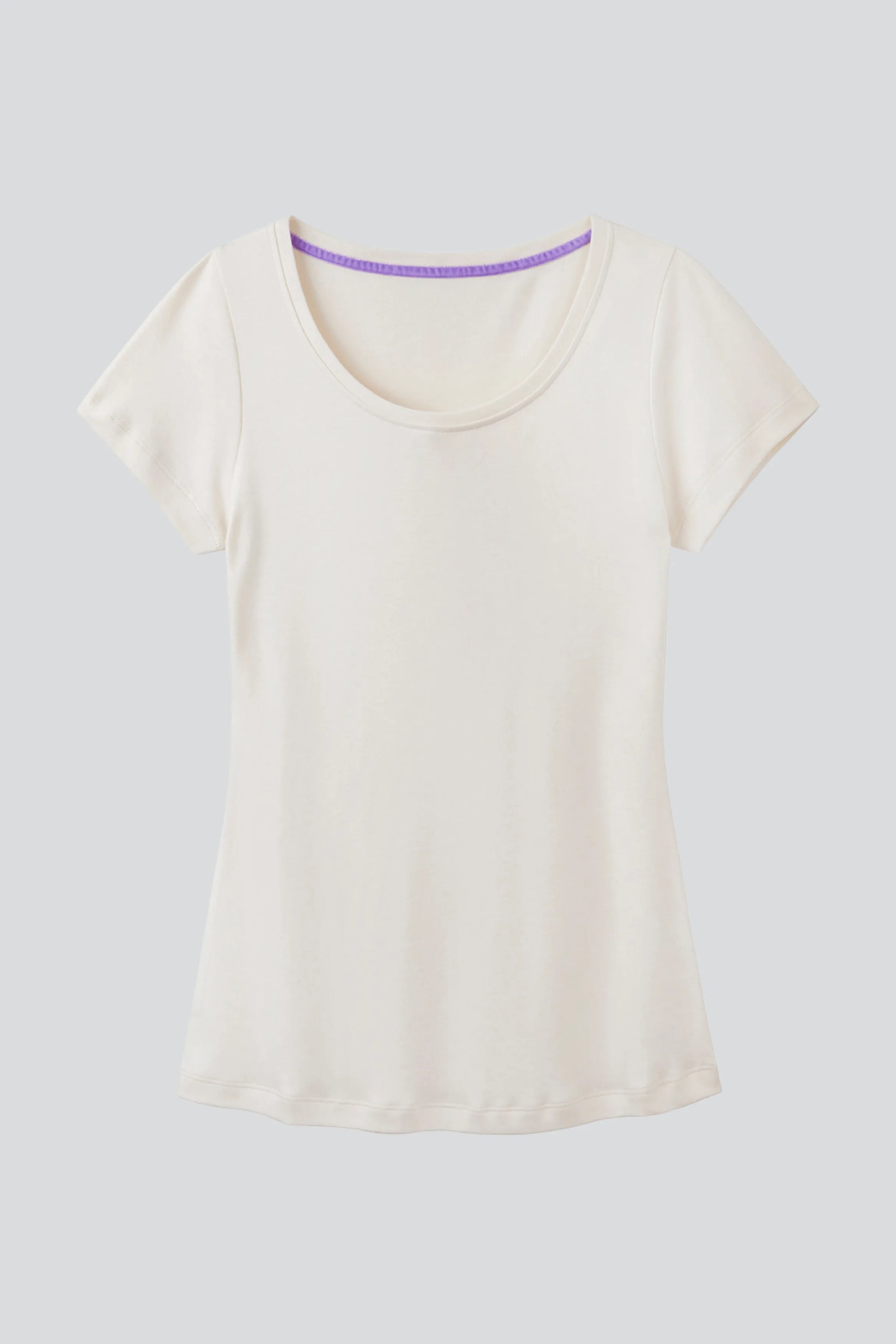 Women's Scoop Neck Cotton Modal T-Shirt Short Sleeve