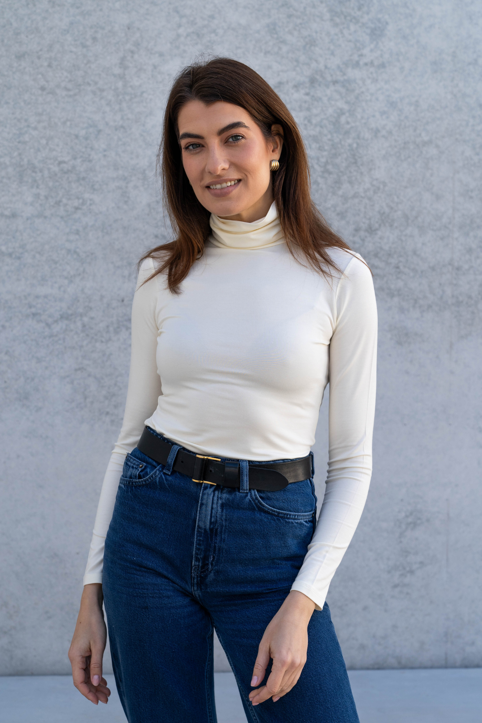 Roll Neck Micro Modal Top