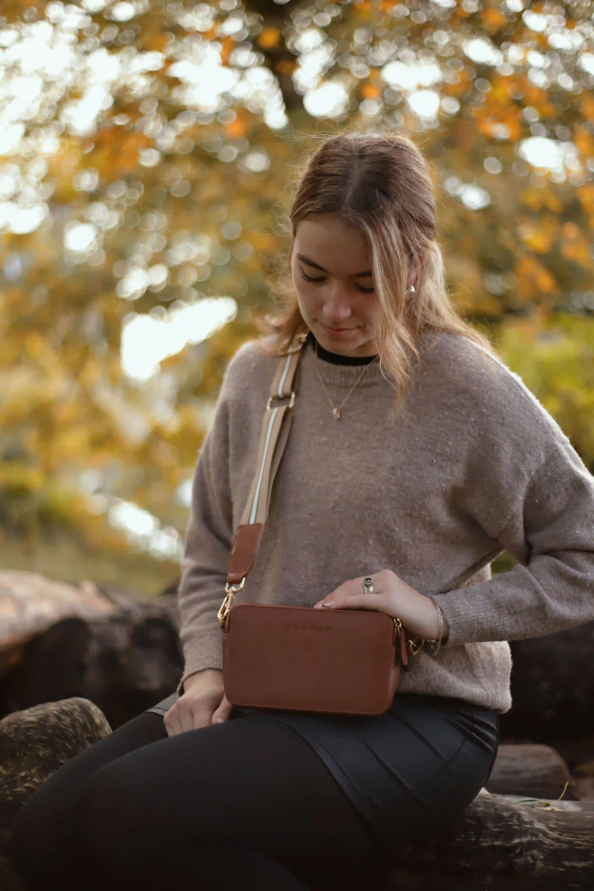 Leather Crossbody Bag with Adjustable Strap