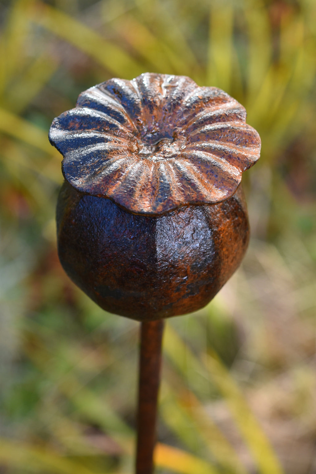 Metal Poppy Seedhead Ornament