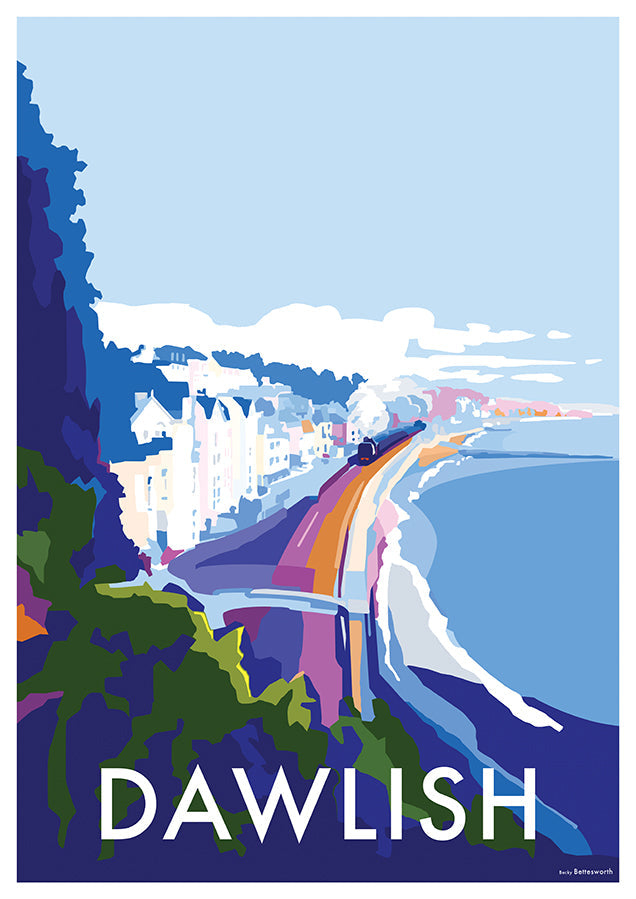 Dawlish Vintage Seaside Travel Poster