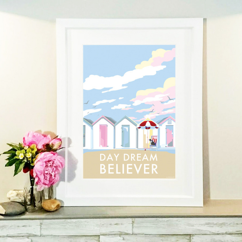 Daydream Believer Vintage Seaside Poster