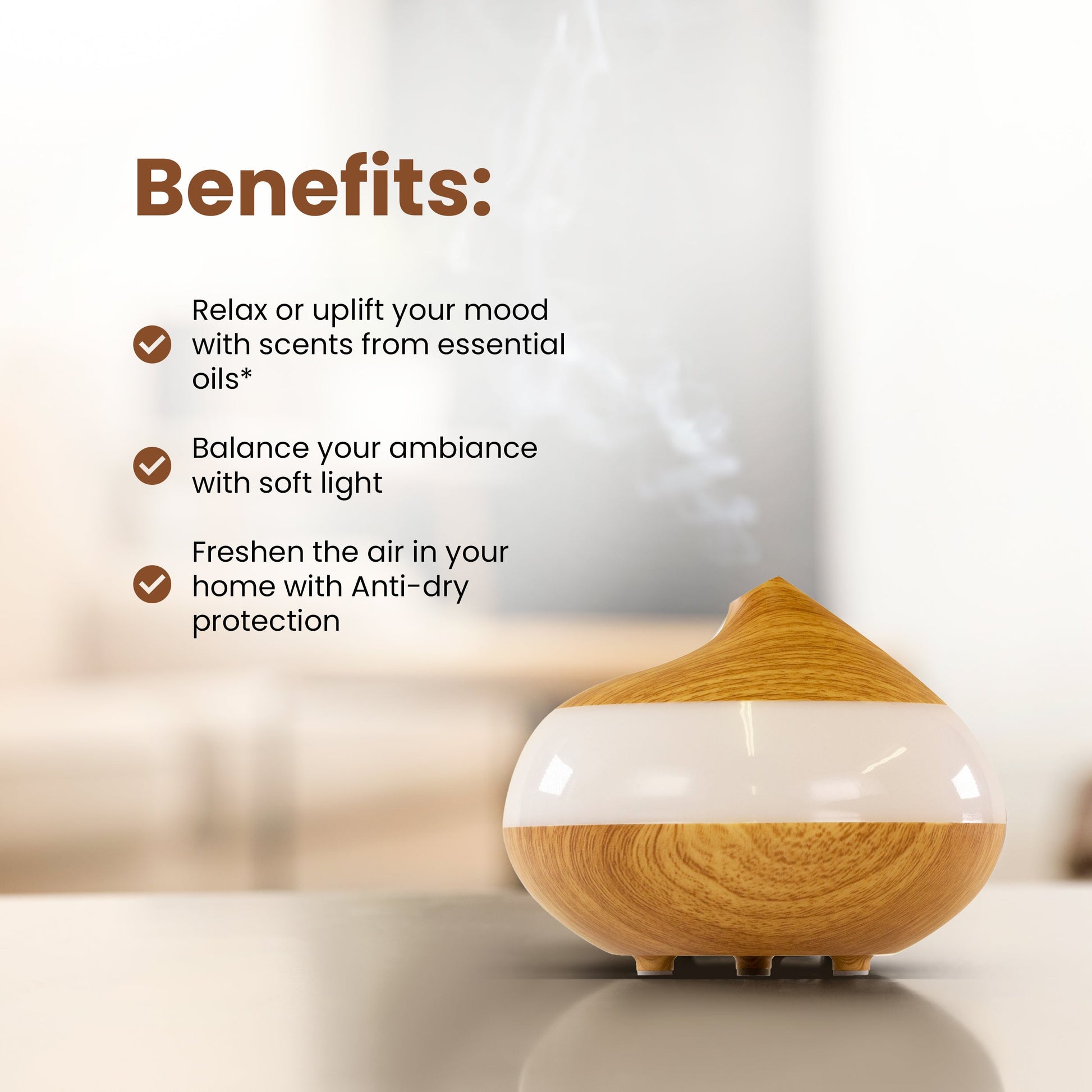 Sensory Spa Diffuser with Clear Panel and USB Power