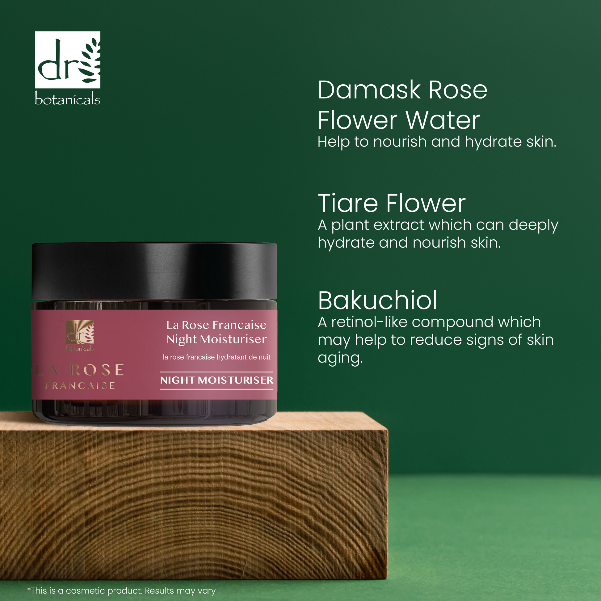 La Rose Francaise Day Moisturiser Night Moisturiser and Facial Serum Trio