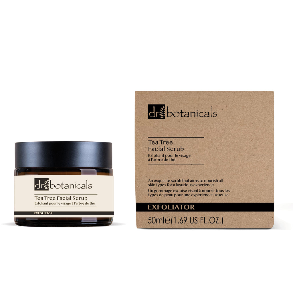 Tea Tree Facial Scrub with Lavender and Vitamin C Day Night Moisturiser Set