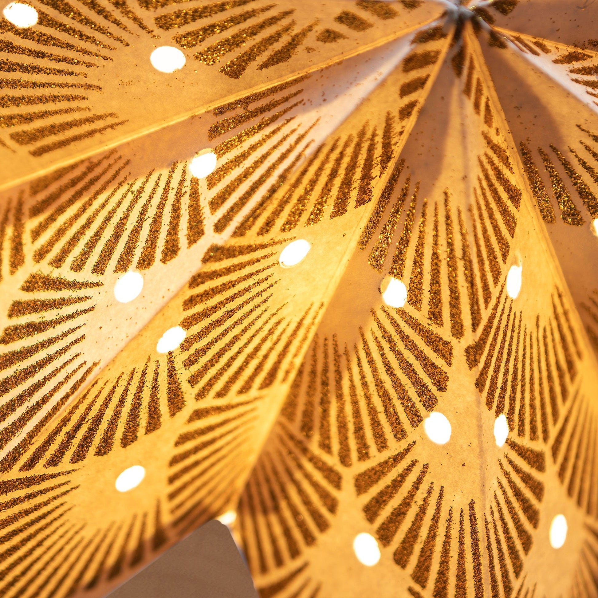 Deco Gold Paper Star Lantern