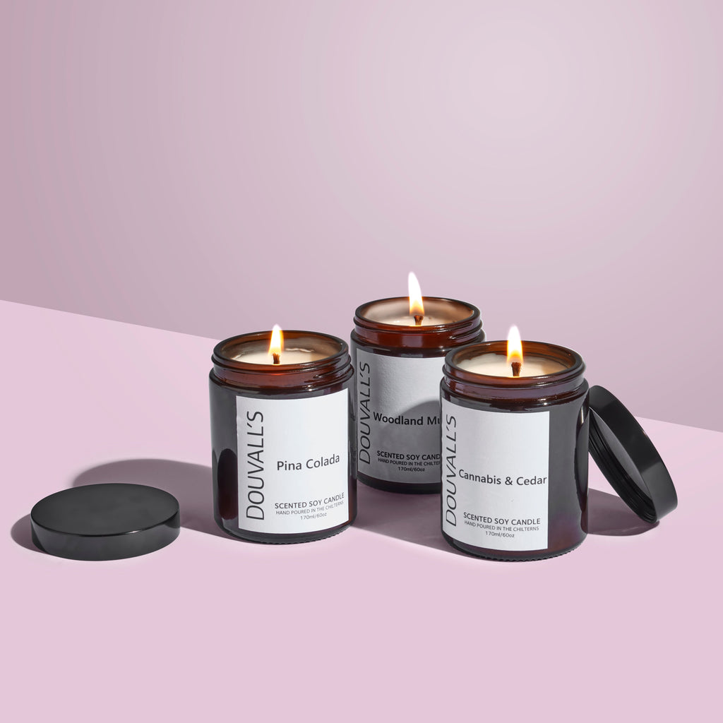 Hand Poured Soy Wax Scented Candle 180g with Essential Oils