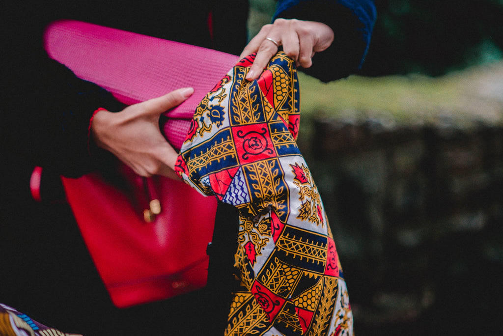 Sunset Yoga Bag in Pink and Red