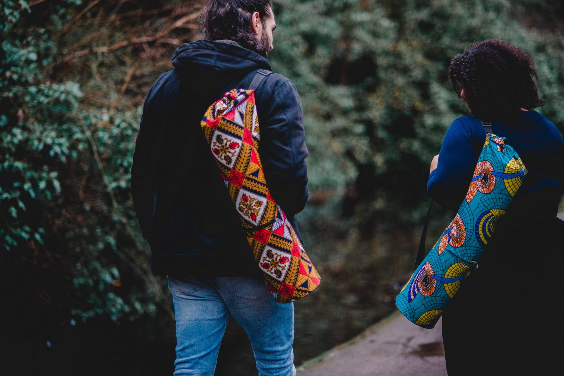 Sunset Yoga Bag in Pink and Red