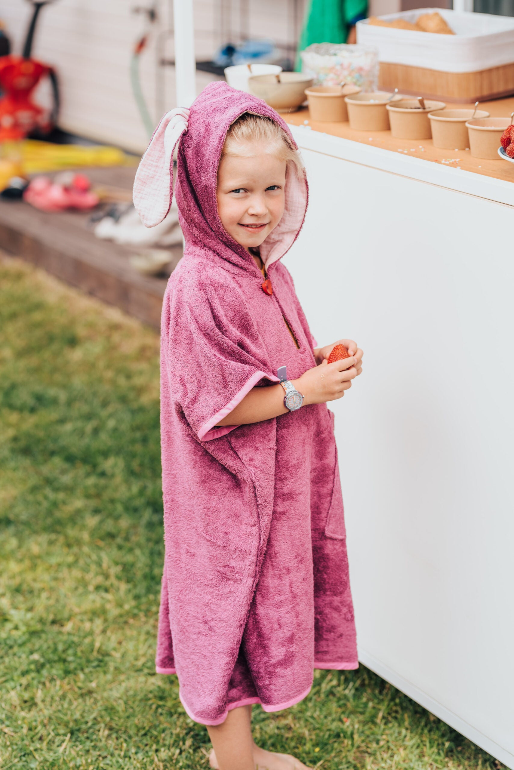 Short-Sleeve Bamboo Terry Poncho – Hooded & OEKO-TEX Certified by RÄTT at brixbailey.com
