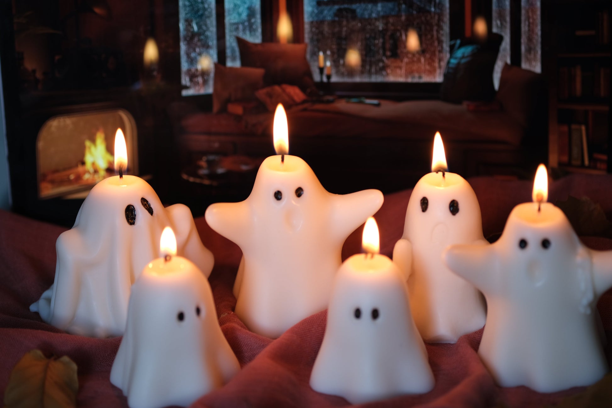 Ghost Shaped Halloween Candle in Pumpkin Spice