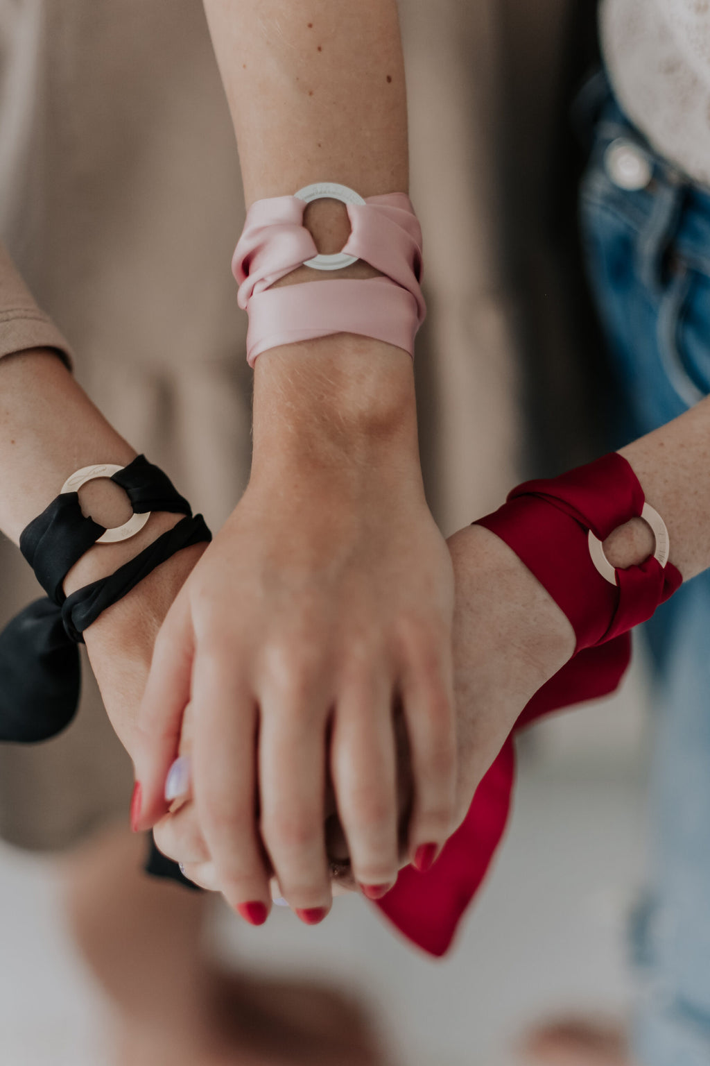 SOUL SISTERS Silk Ribbon Bracelet – Eternal Bond & Style by Olla at www.brixbailey.com