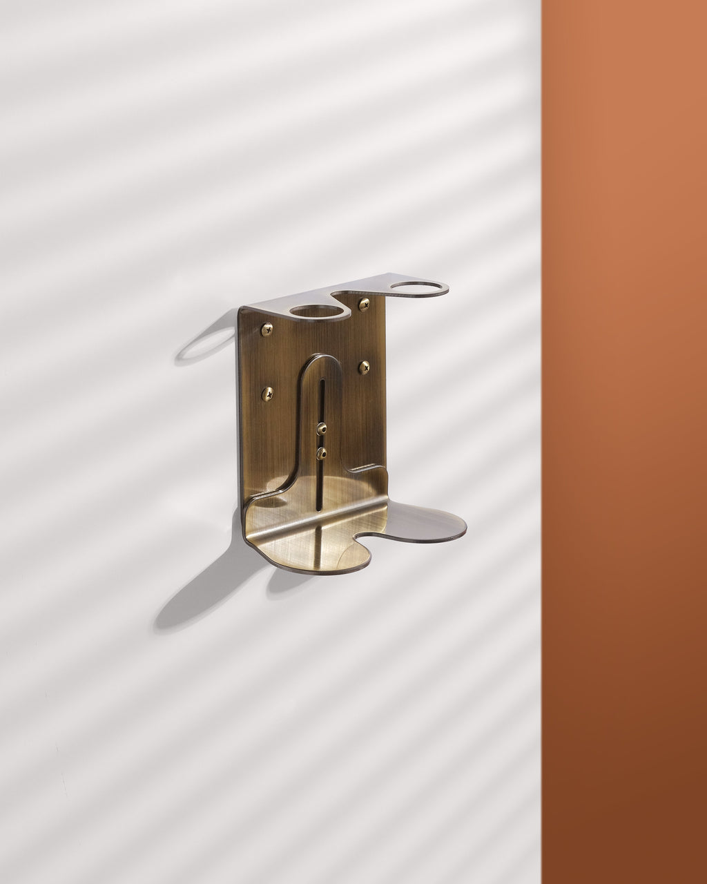 Gold Double Soap Bottle Holder Wall Mount