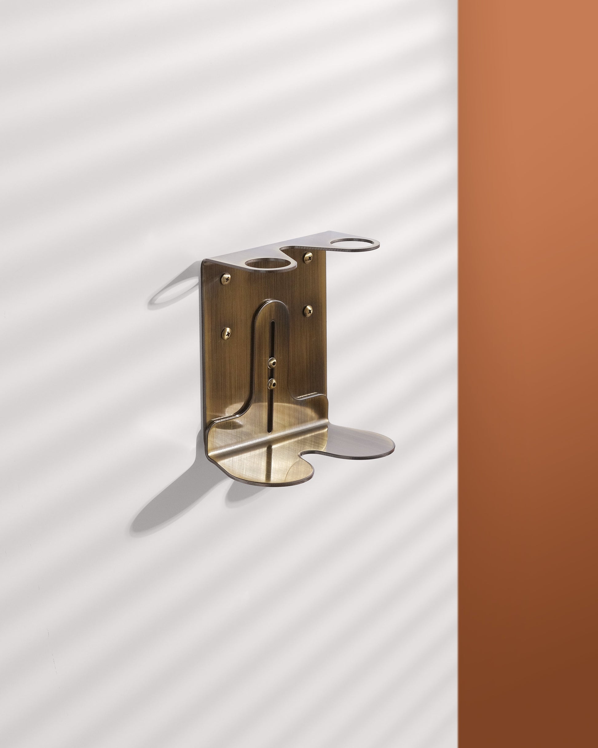 Gold Double Soap Bottle Holder Wall Mount