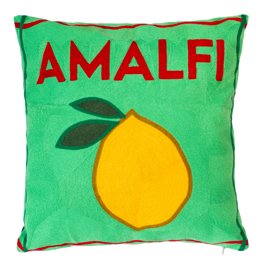 Needlepoint Lemon Cushion 45x45cm