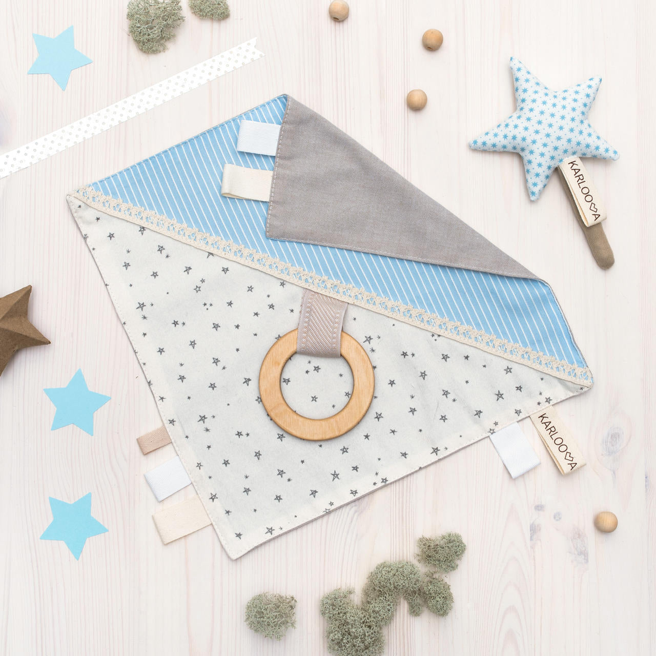 Magic Wand & Comfort Blanket by Karloova – Handmade Baby Toys by Karloova at www.brixbailey.com