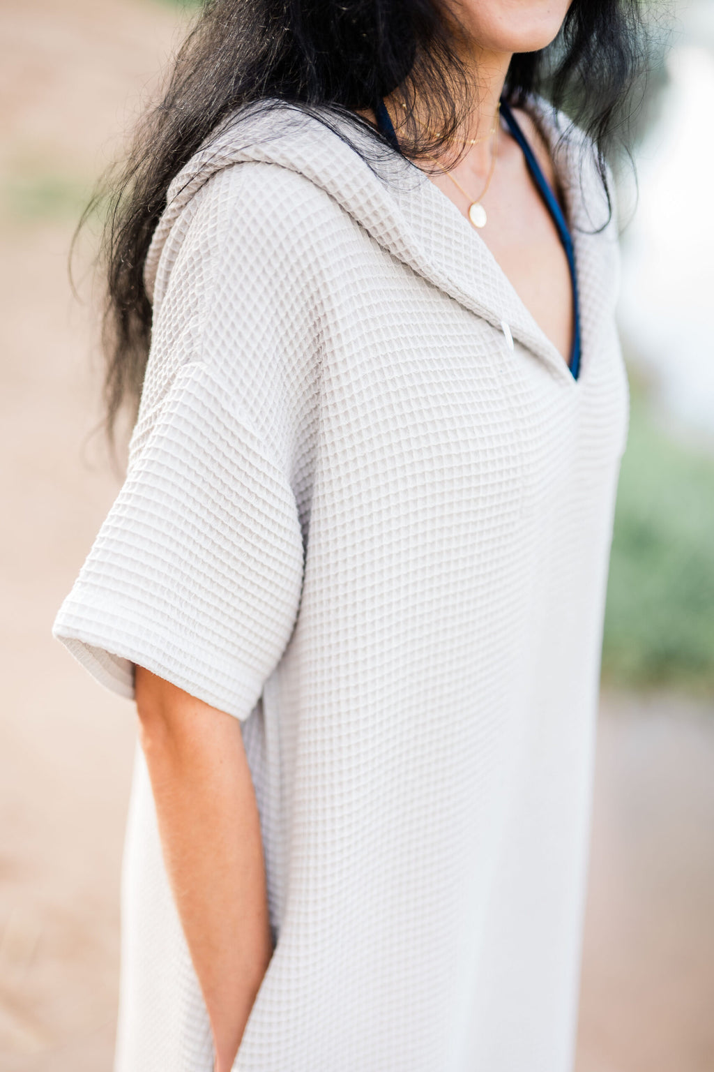 Unisex OEKO-TEX Cotton Waffle Surf Poncho – Quick Dry & Portable by RÄTT at brixbailey.com