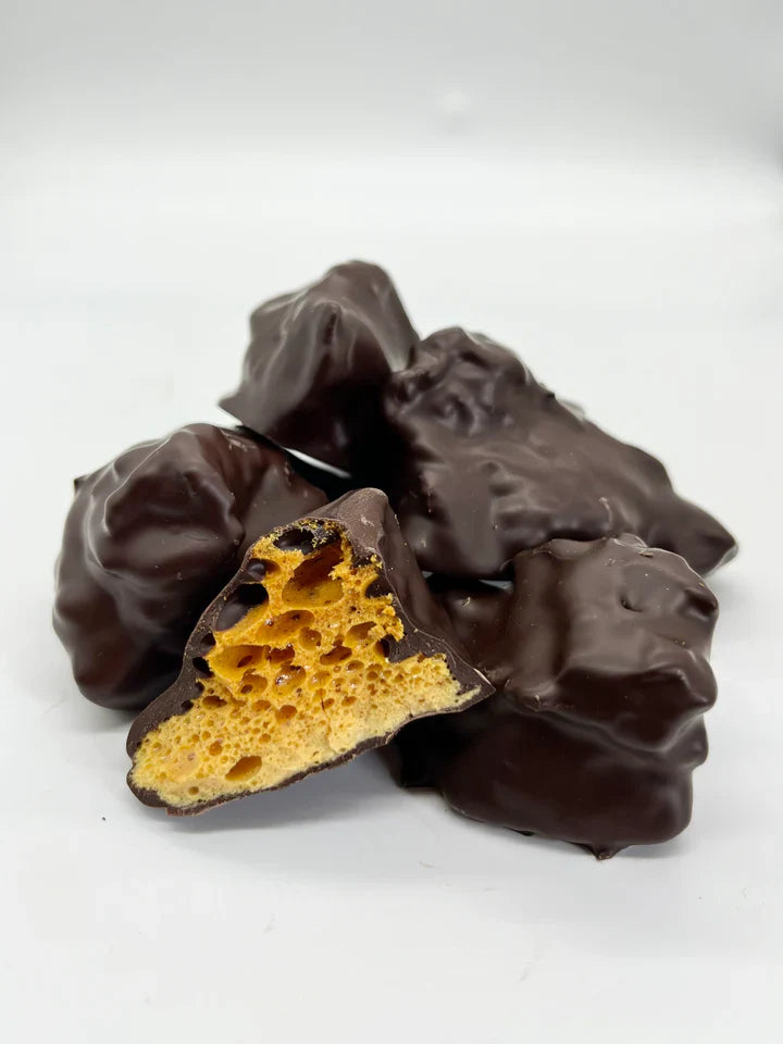 Handmade Cinder Toffee in 70 Percent Dark Chocolate 250g