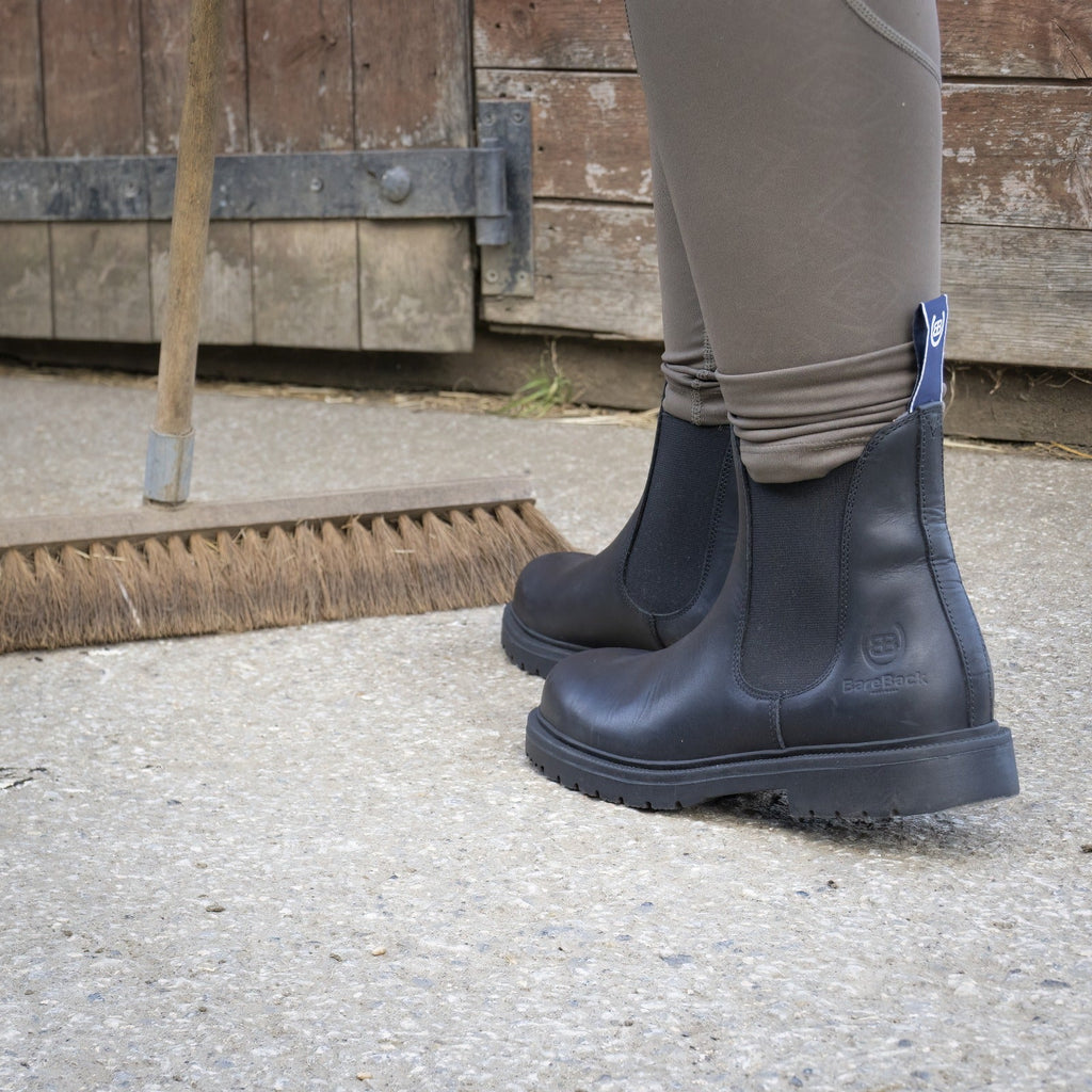 Steel Toe Cap Work Boots in Black