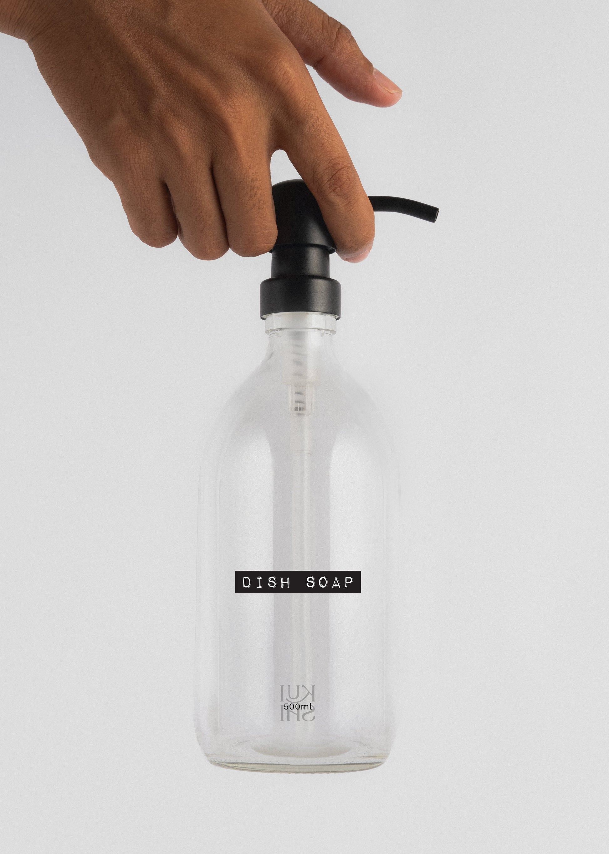 Vintage Clear Glass Dispenser Bottle 500ml