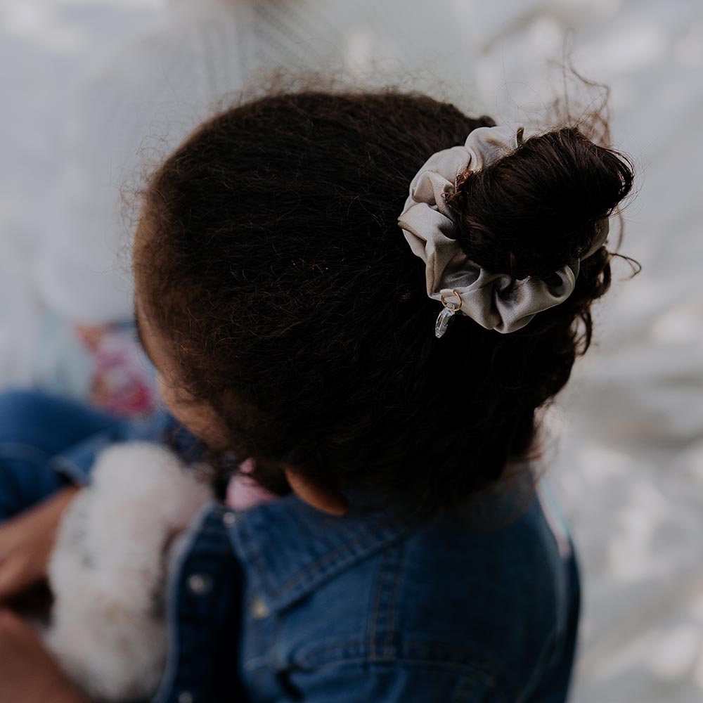 Indulge in Elegance with Our Luxurious Silk Hair Scrunchie by Dondella at www.brixbailey.com
