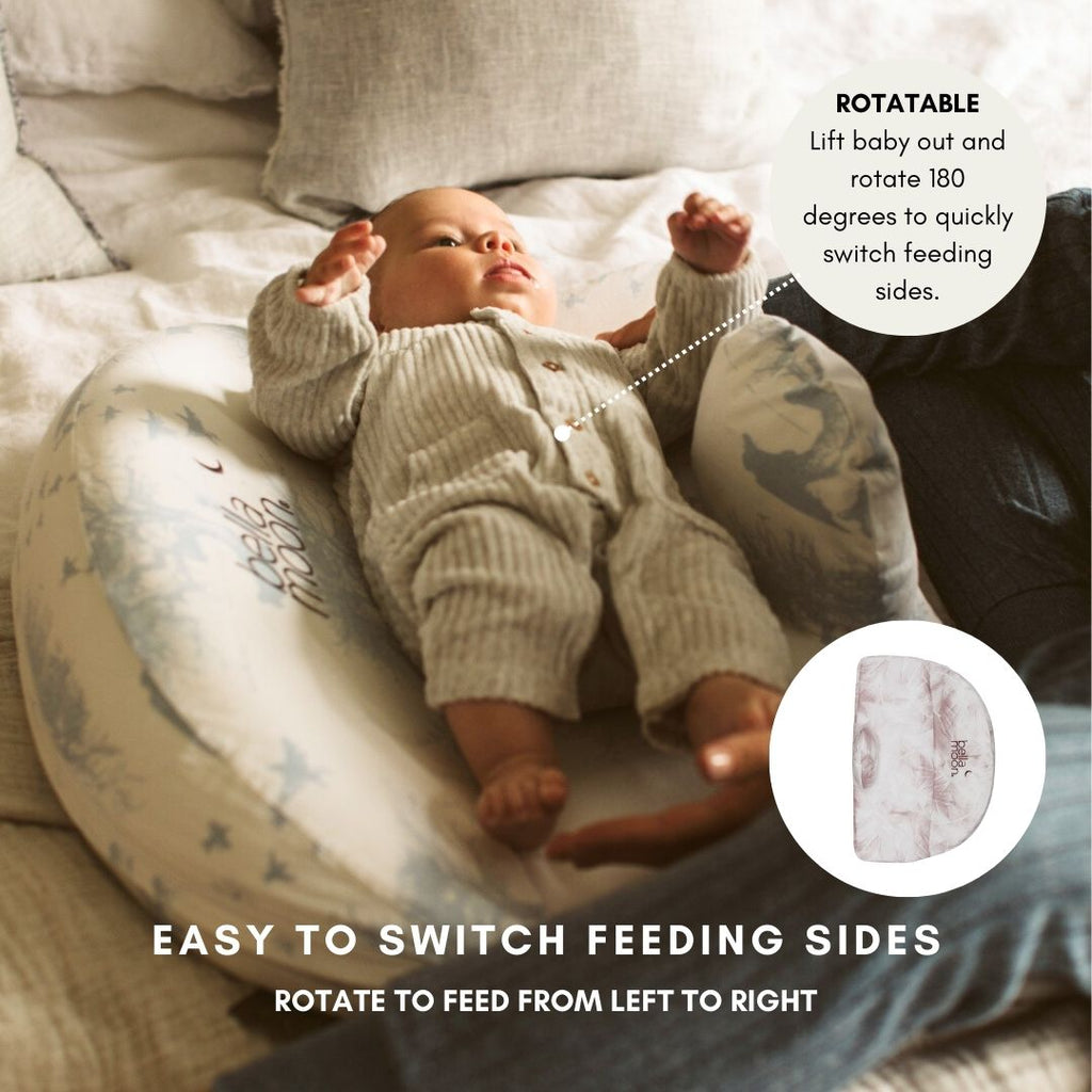 Lie Down Feeding Pillow with Anti Roll Support
