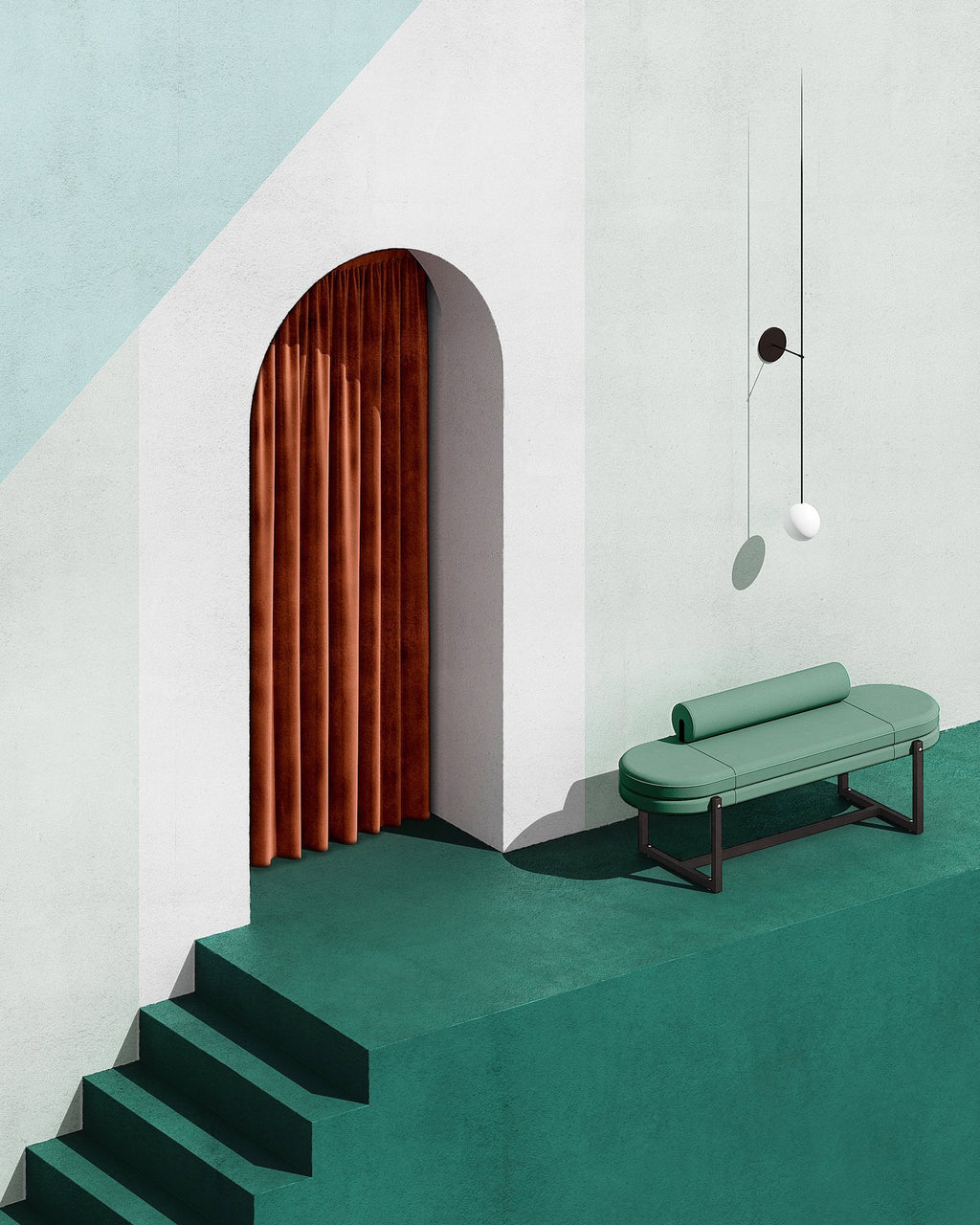 Dreamscapes and Artificial Architecture Digital Art Print