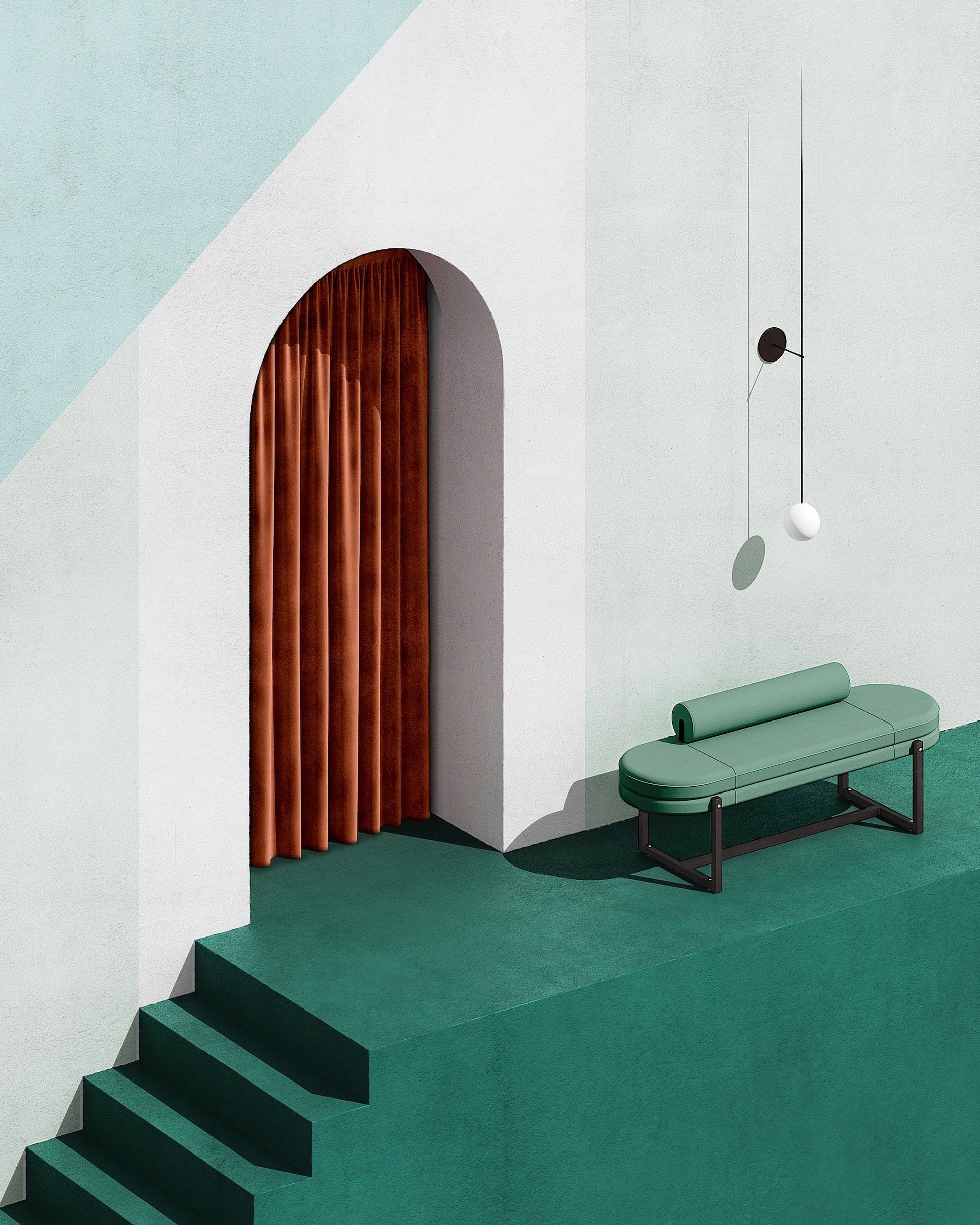 Dreamscapes and Artificial Architecture Digital Art Print