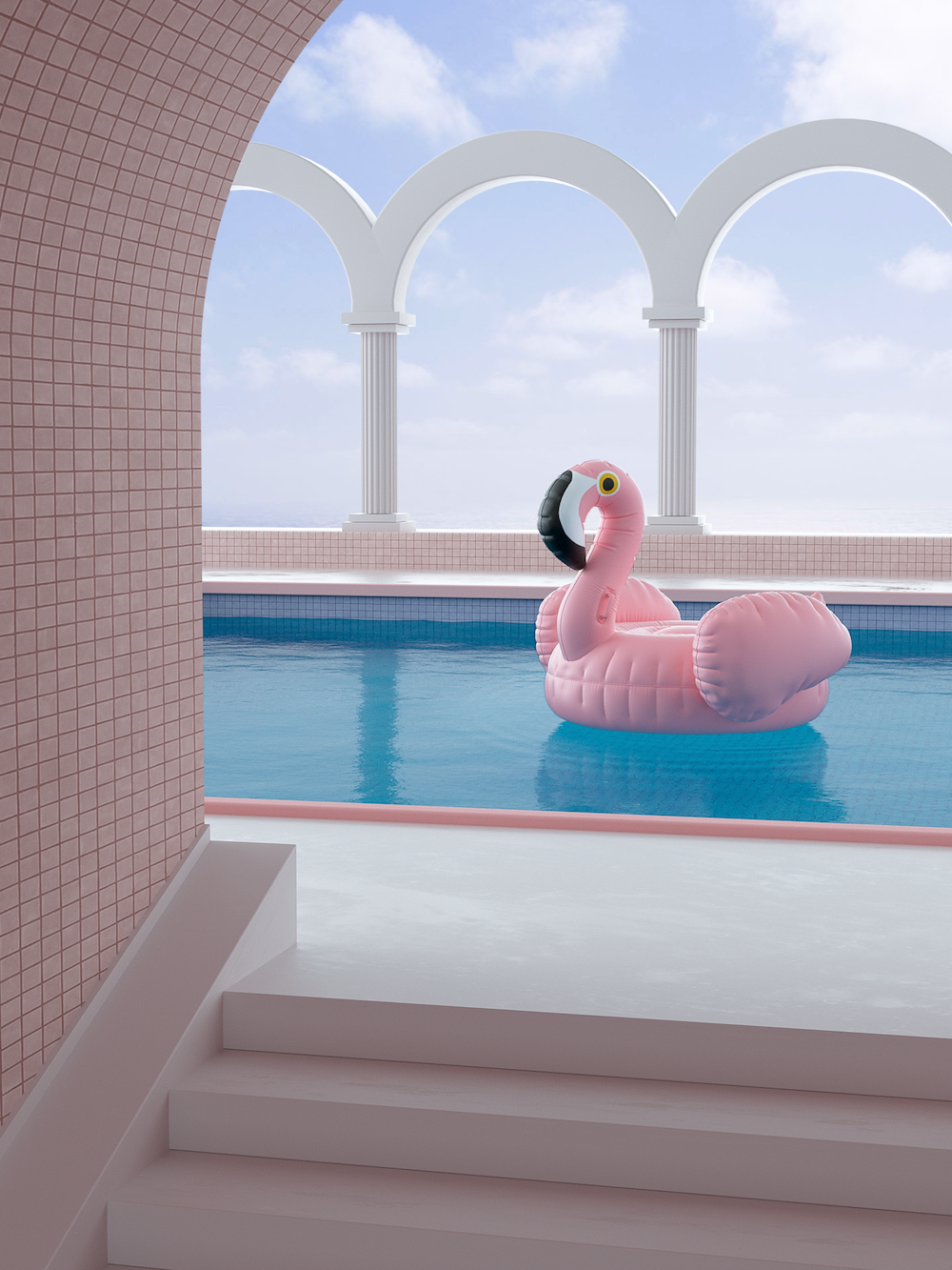 Dreamscapes and Artificial Architecture Digital Art Print