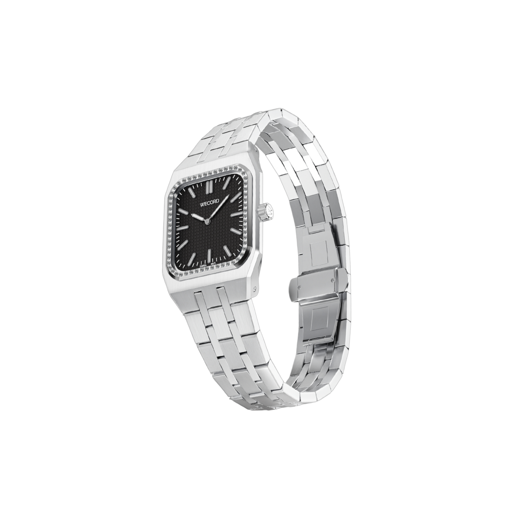 Small Diamond Watch in Stainless Steel