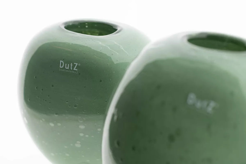 Ovali Bubbles Mouth Blown Glass Vase