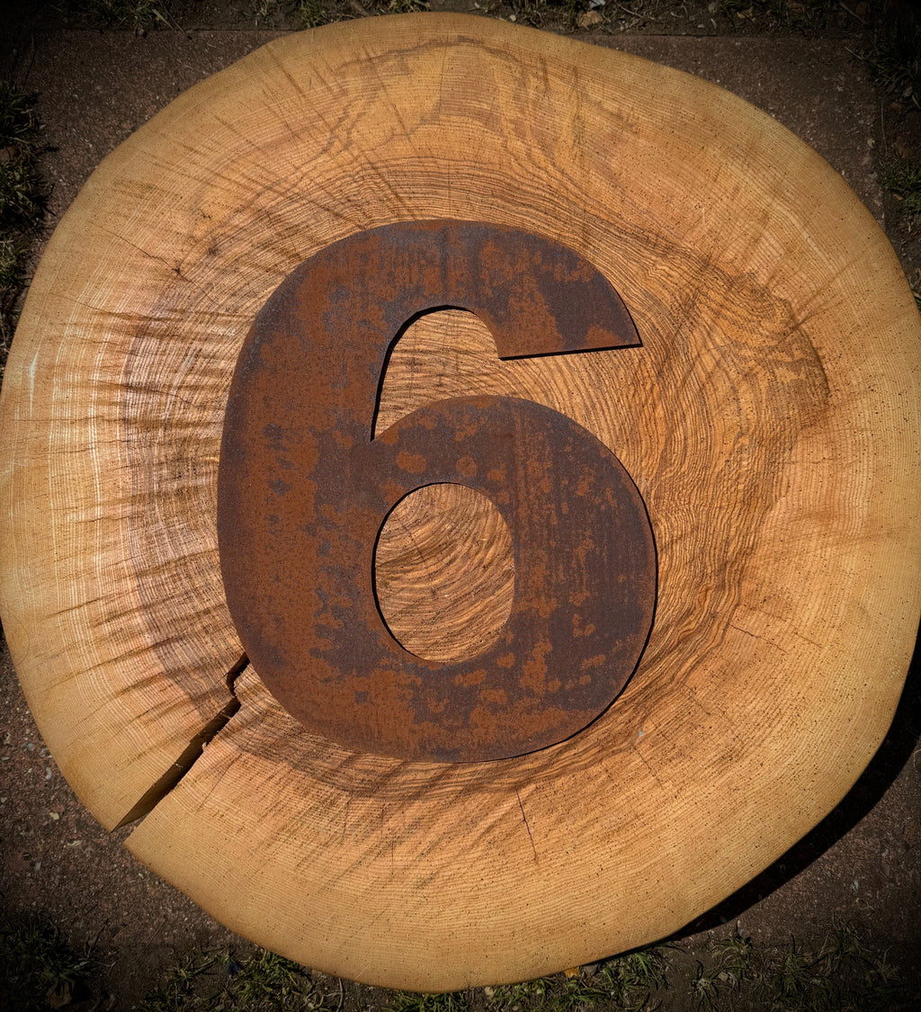 12 Inch Rusty Metal Letters A-Z 0-9