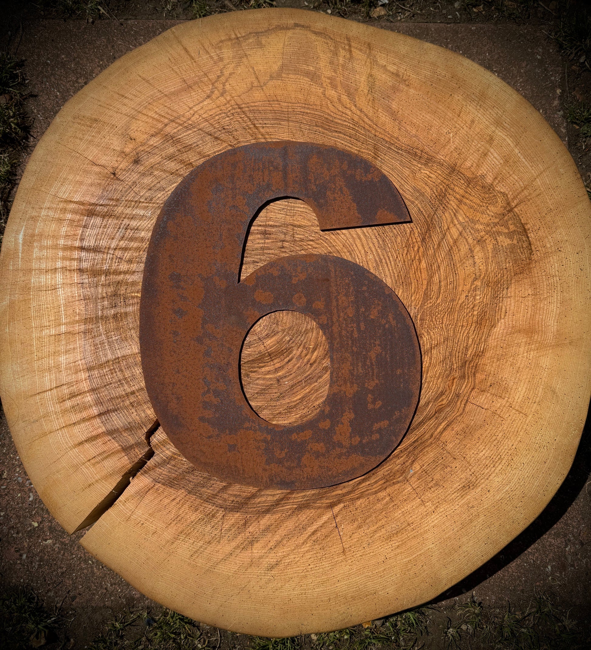 12 Inch Rusty Metal Letters A-Z 0-9