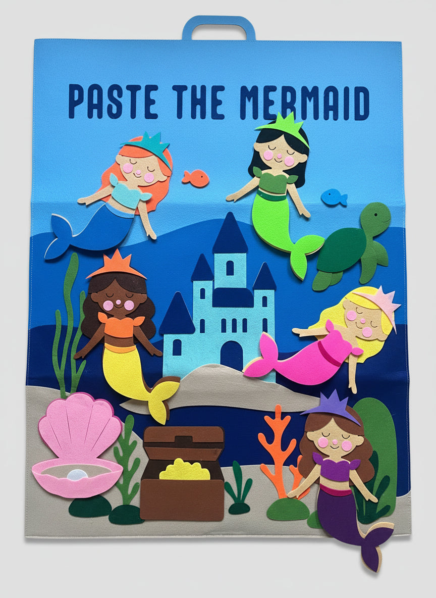 Mermaid Felt Play Board Magical Dress Up Activity for Girls