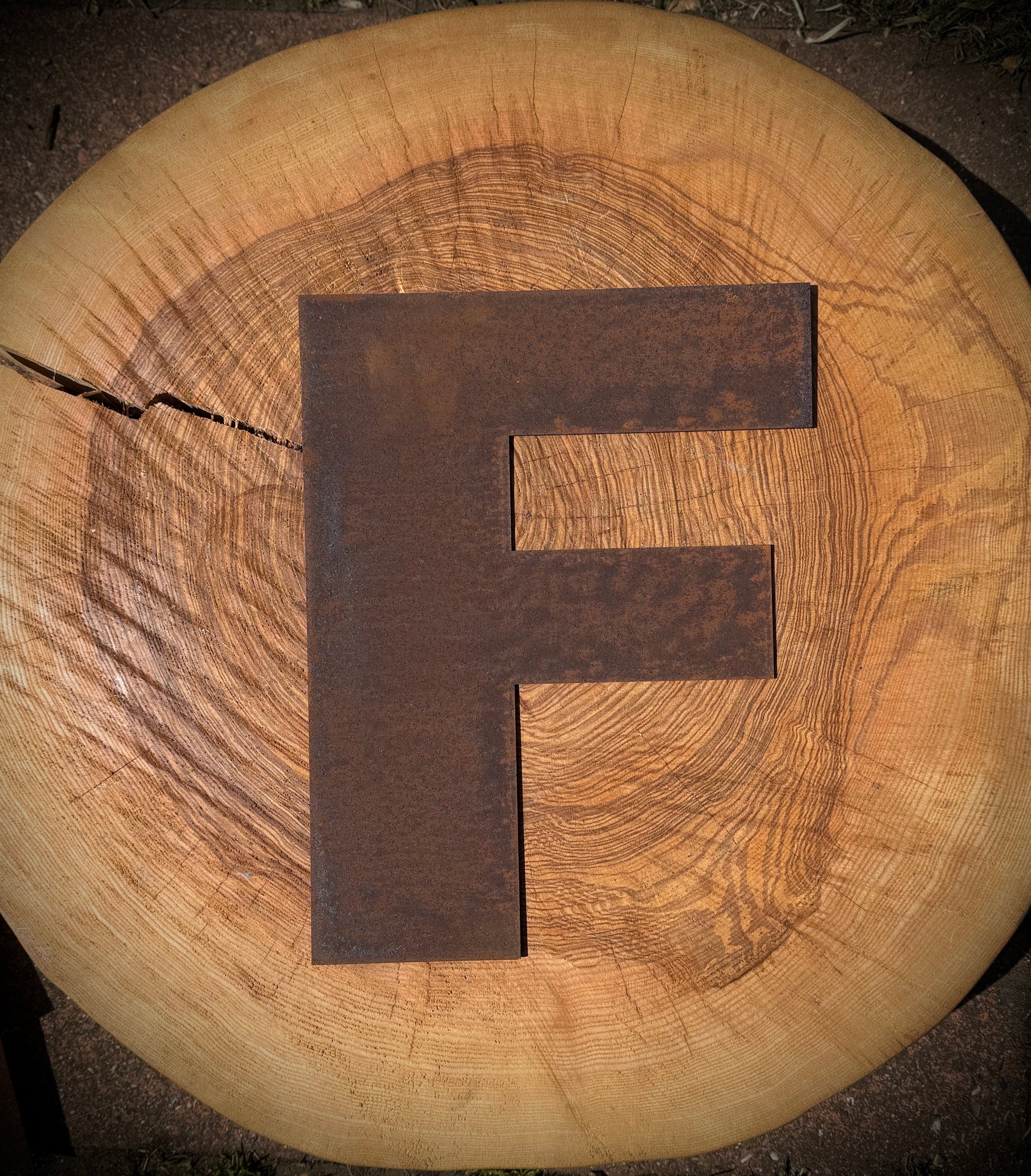 12 Inch Rusty Metal Letters A-Z 0-9