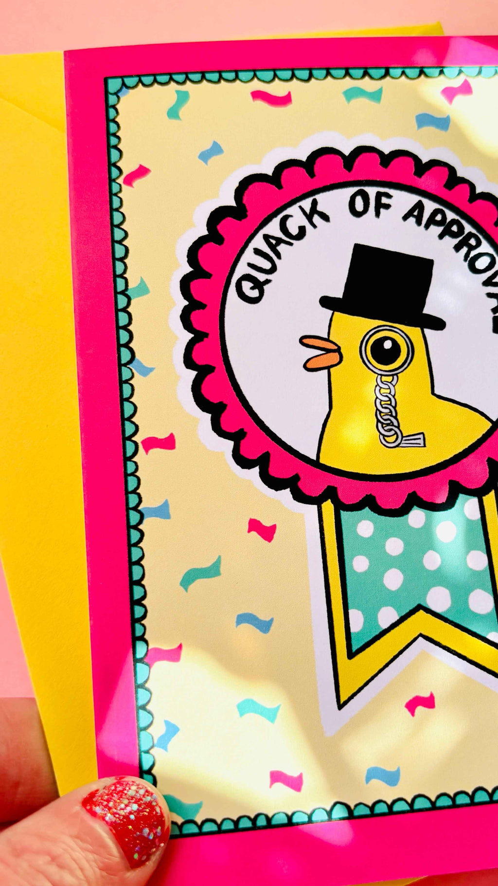 Funny Duck Quack of Approval A6 Blank Greetings Card