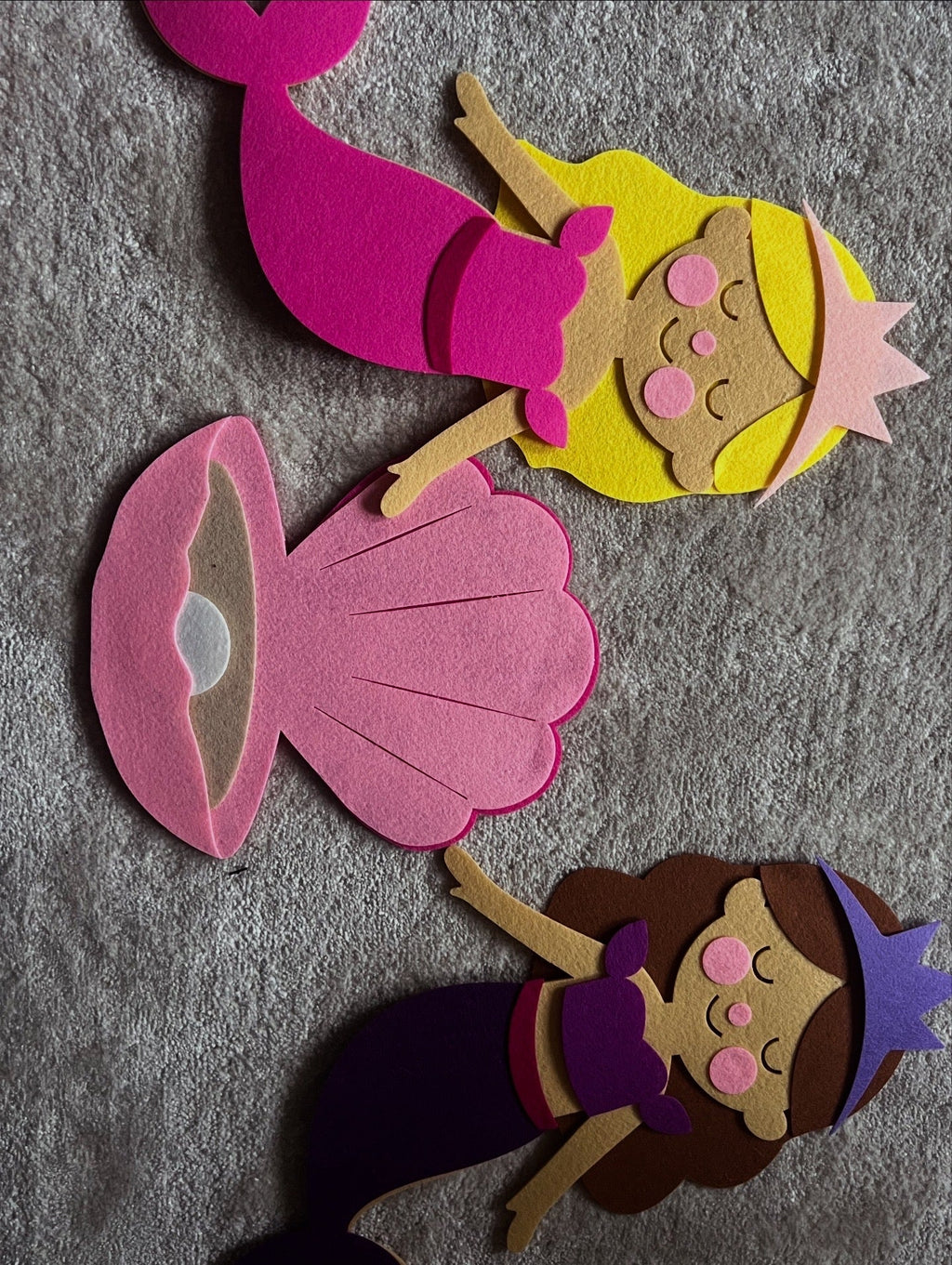 Mermaid Felt Play Board Magical Dress Up Activity for Girls